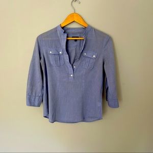 Light blue flowy blouse